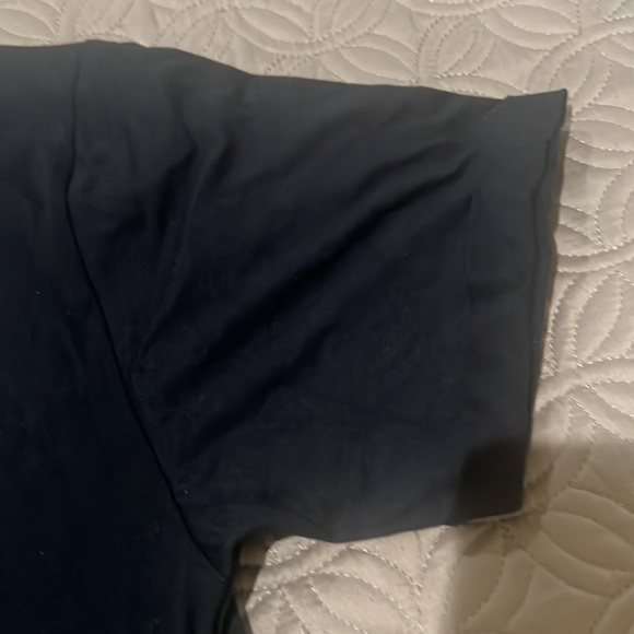 Black short sleeve shirt with cuff. Capricorn. Rhinestone. - Picture 3 of 3